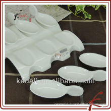 Vente en gros de porcelaine blanche en céréales Snack Dish Dinner Set